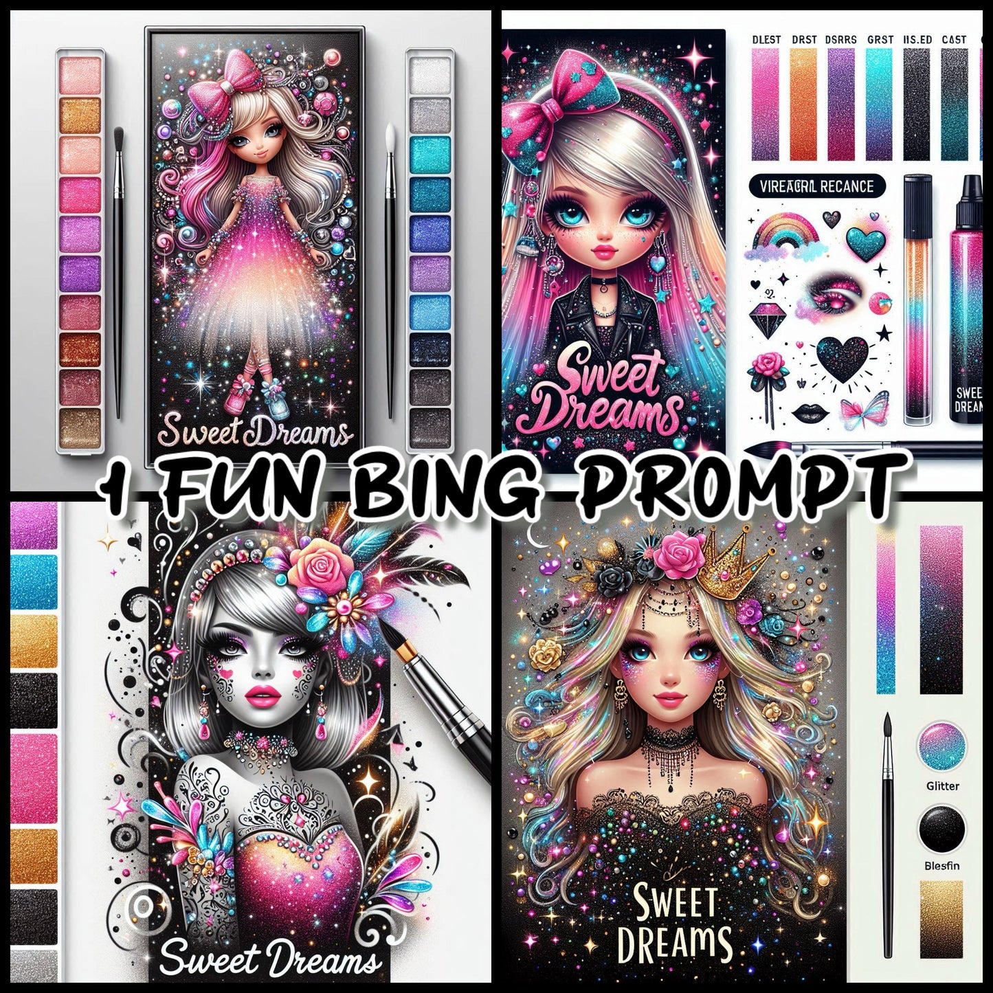 1 Colorful Whimsy Glam BING Prompt