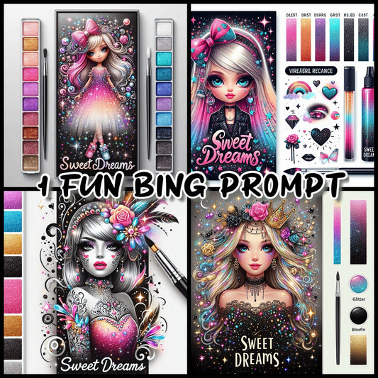 1 Colorful Whimsy Glam BING Prompt